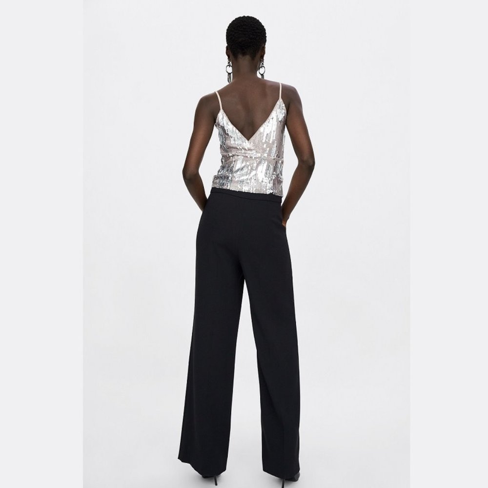 SOLD - ZARA Sequined Crop Top - Picture 5 of 7